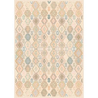 VINTAGE-TEPPICH  Wohnzimmer 240/340 cm Ondea Parviza Sandfarben, Hellrosa, Blaugrau rechteckig  - Sandfarben/Hellrosa, LIFESTYLE, Kunststoff/Textil (240/340cm) - Lindorug