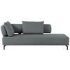 RÉCAMIERE in Flachgewebe Grau  - Schwarz/Grau, Design, Textil/Metall (227/89/101cm) - Dieter Knoll