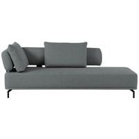 RÉCAMIERE in Flachgewebe Grau  - Schwarz/Grau, Design, Textil/Metall (227/89/101cm) - Dieter Knoll