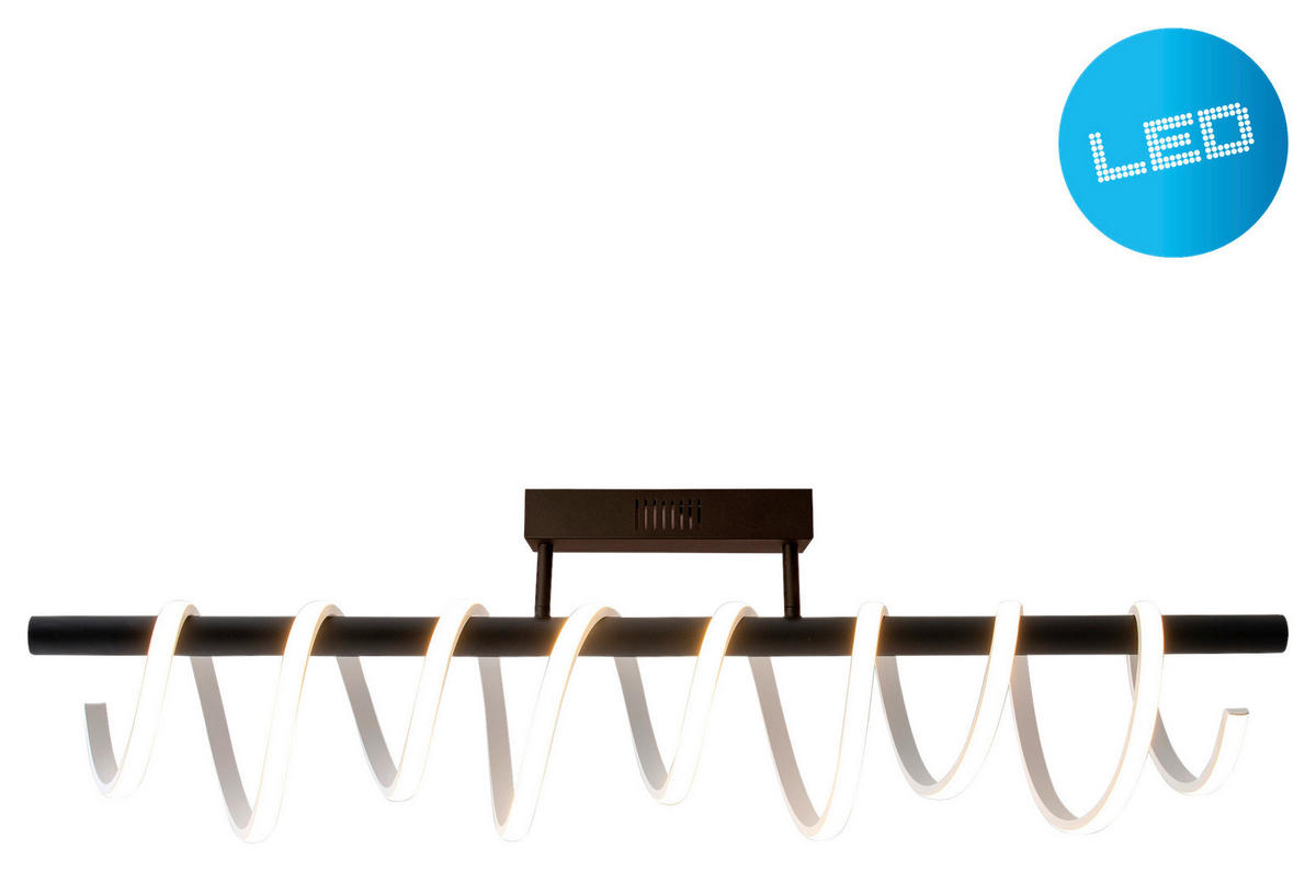 DECKENLEUCHTE Belleza 100/27 cm  - Schwarz/Weiß, Design, Kunststoff/Metall (100/27cm) - Näve