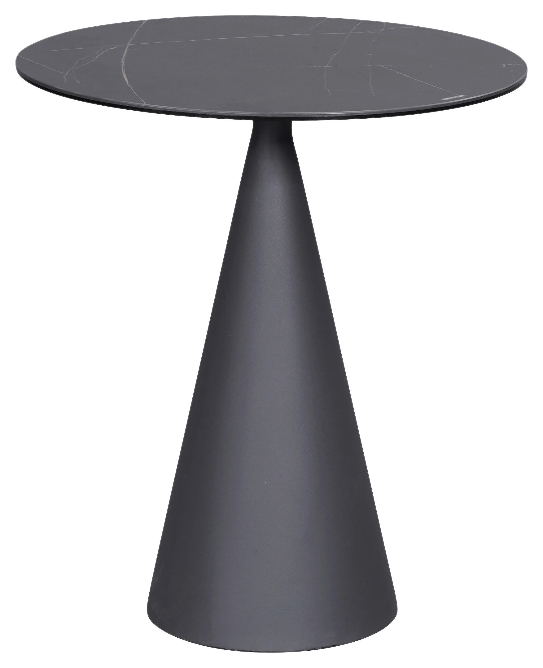 PRÍRUČNÝ STOLÍK, antracitová, čierna - čierna/antracitová, Design, kov/sklo (48,5/48,5/55cm) - Dieter Knoll