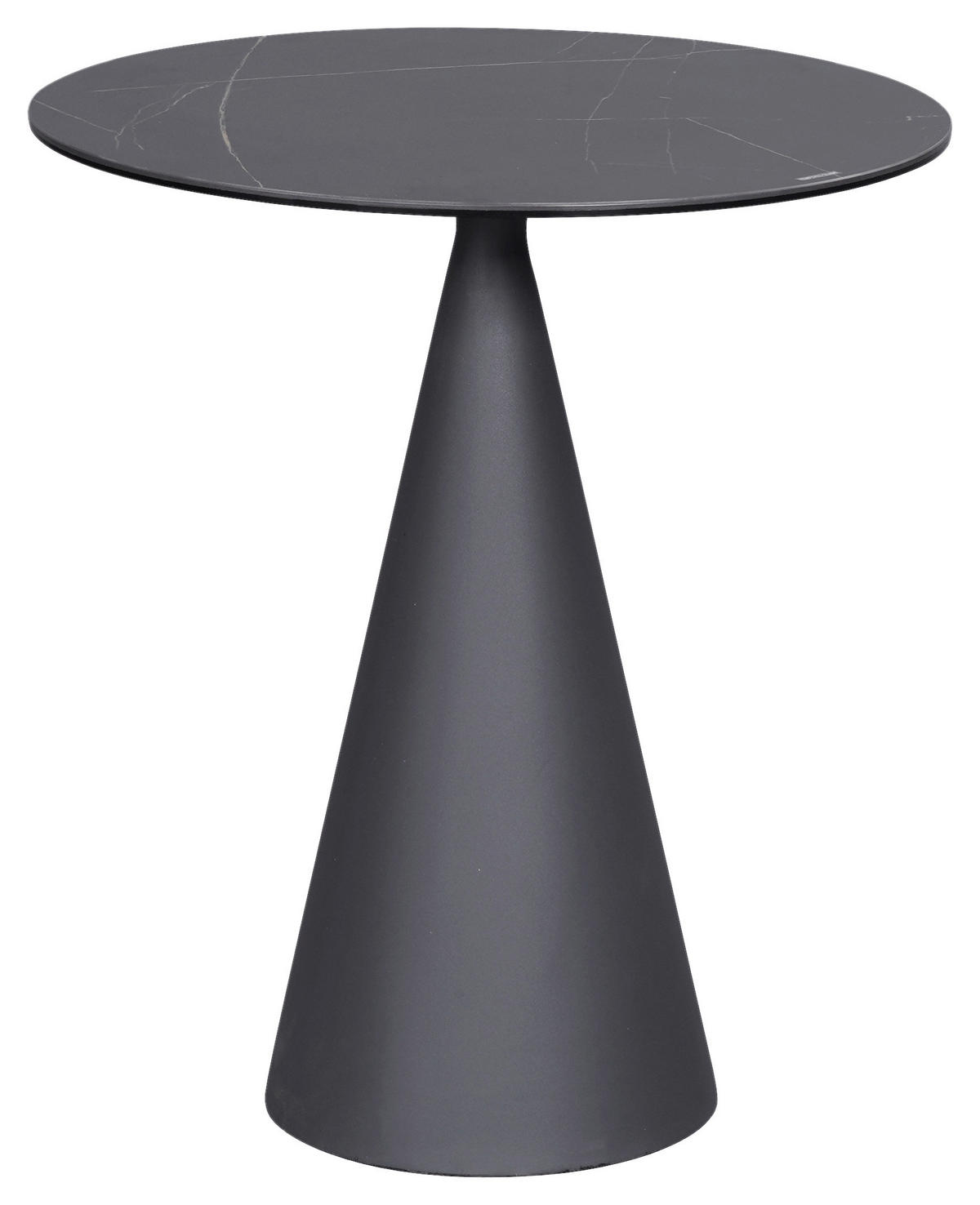 BEISTELLTISCH 48,5/48,5/55 cm Anthrazit, Schwarz rund  - Anthrazit/Schwarz, Design, Glas/Keramik (48,5/48,5/55cm) - Dieter Knoll