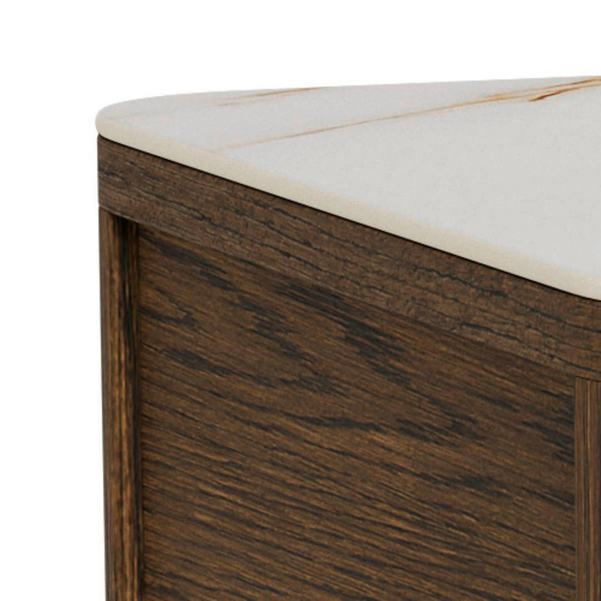 SIDOBORD i keramik, trämaterial  - vit/brun, Modern, trämaterial/keramik (45/45/45cm) - Best Price