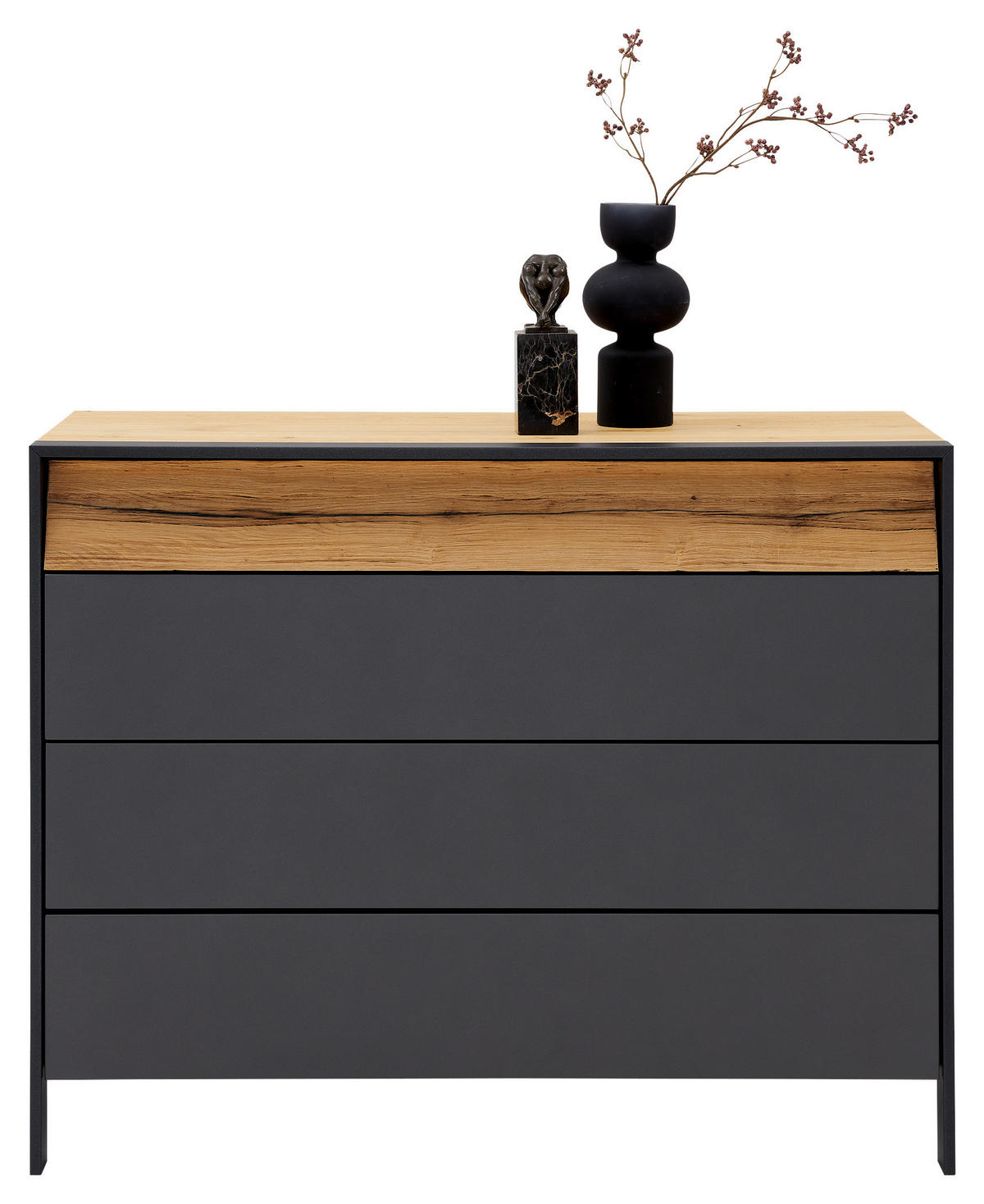 SIDEBOARD  in 153,6/91/49 cm  - Eichefarben/Schwarz, Design, Holz/Holzwerkstoff (153,6/91/49cm) - Musterring
