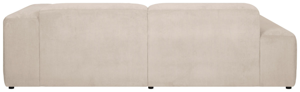ECKSOFA HANNAH Beige Cord  - Beige/Schwarz, Design, Kunststoff/Textil (170/252cm) - MID.YOU