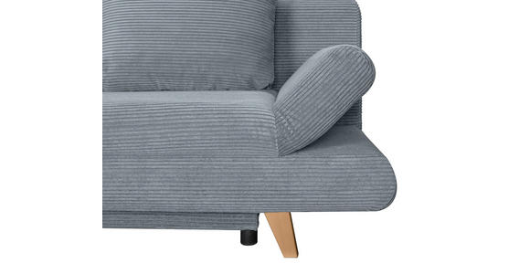 SCHLAFSOFA mit Schlafen auf Sitzhöhe, haustierfreundlicher Bezug Cord Dunkelgrau - Dunkelgrau/Buchefarben, KONVENTIONELL, Holz/Textil (200/75/85cm) - Carryhome