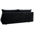 SCHLAFSOFA in Webstoff, Plüsch Schwarz  - Schwarz, KONVENTIONELL, Textil (203/72-96/98cm) - Novel