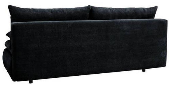 SCHLAFSOFA Webstoff, Plüsch Schwarz - Schwarz, KONVENTIONELL, Textil (203/72-96/98cm) - Novel