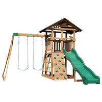 SPIELTURM 430/310/380 cm  - Braun/Grün, KONVENTIONELL, Holz (430/310/380cm) - Ambia Garden