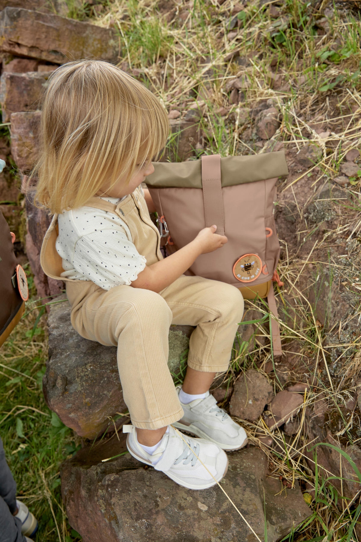 KINDERRUCKSACK - Hellbraun, Basics, Textil (23/11/32,5cm) - Lässig