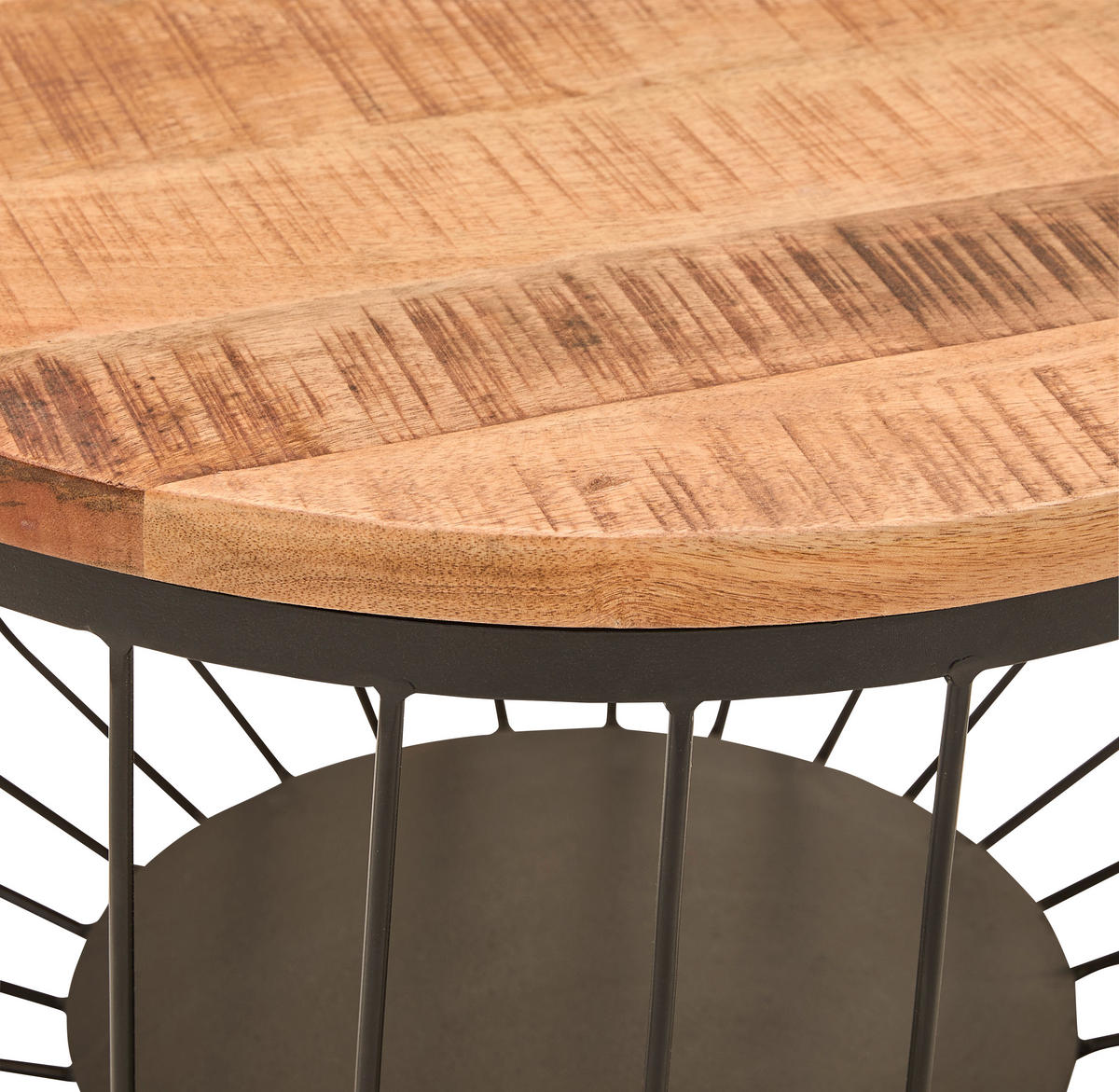 KONFERENČNÝ STOLÍK, prírodná farba, čierna, drevo, kov, 58/33/58 cm - čierna/prírodná farba, Design, kov/drevo (58/33/58cm) - Livetastic