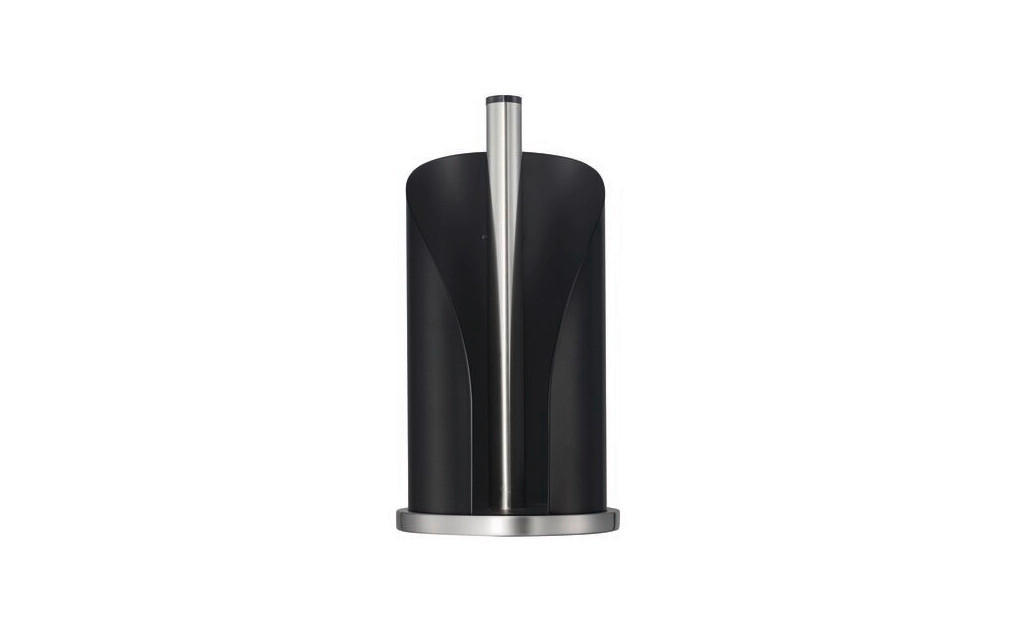 KÜCHENROLLENHALTER - Edelstahlfarben/Schwarz, KONVENTIONELL, Metall (15,5/30cm) - Wesco