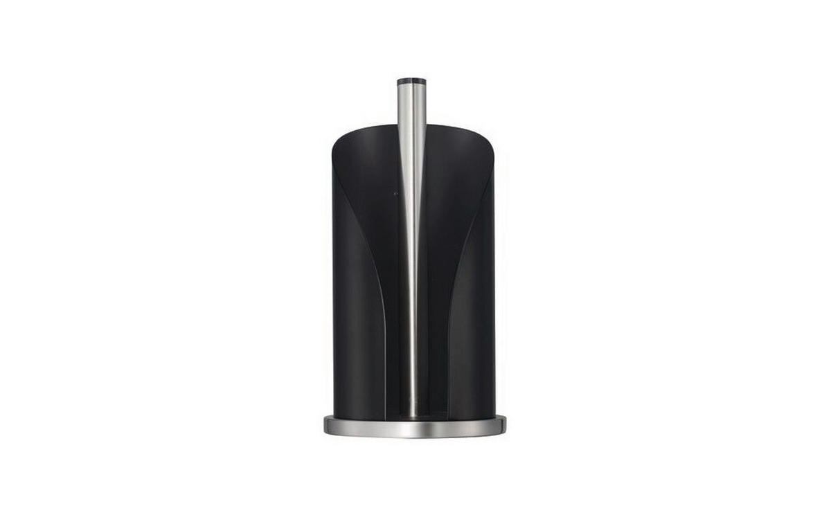 KÜCHENROLLENHALTER - Edelstahlfarben/Schwarz, KONVENTIONELL, Metall (15,5/30cm) - Wesco