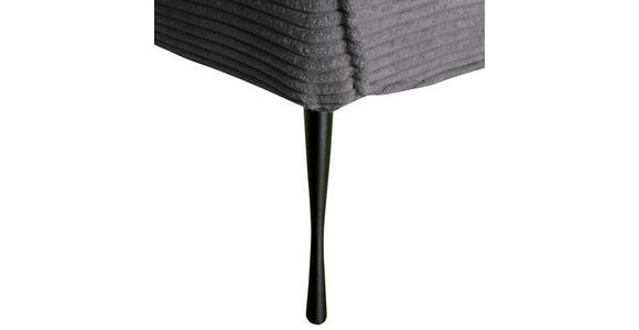 HOCKER in Textil Dunkelgrau  - Dunkelgrau/Schwarz, Design, Textil/Metall (60/49/53cm) - Landscape