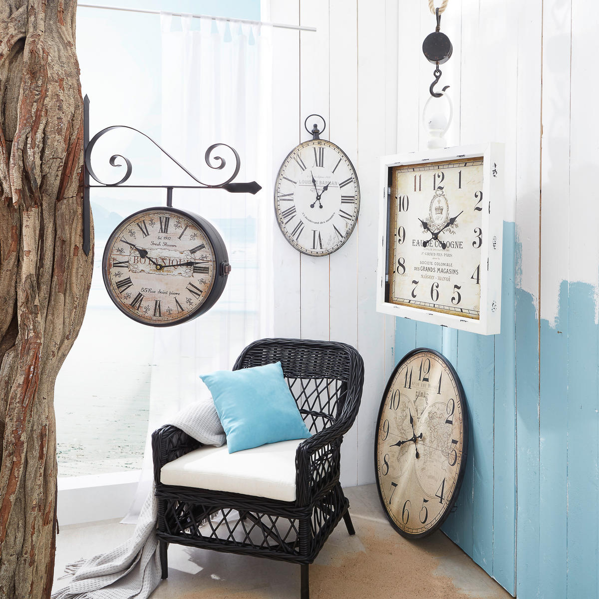 ZIDNI SAT  80 cm        - višebojna, Osnovno, papir/drvo (80cm) - Ambia Home