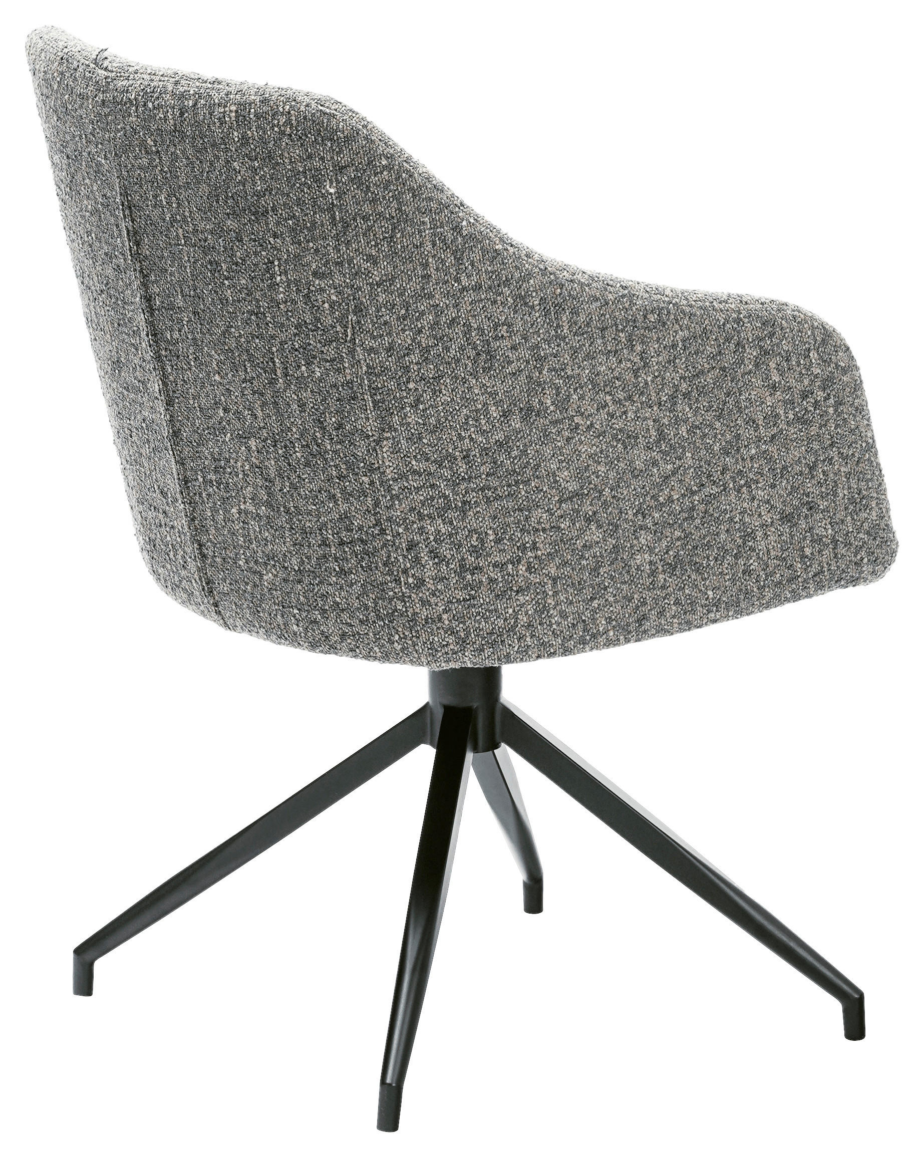 ARMLEHNSTUHL  in Eisen Webstoff  - Blaugrau/Schwarz, Design, Textil/Metall (61/83/61.5cm) - Cassando