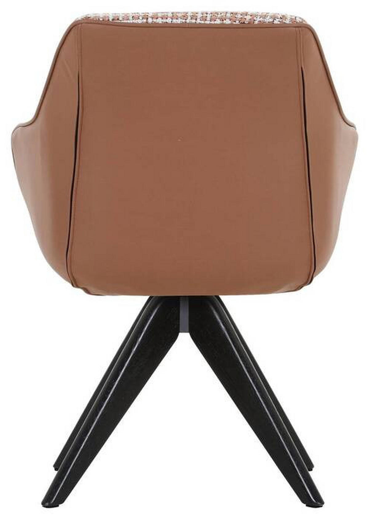 ARMLEHNSTUHL  in Chenille, Lederlook  - Weiss/Terracotta, Modern, Holz/Textil (60/83/65cm) - Novel
