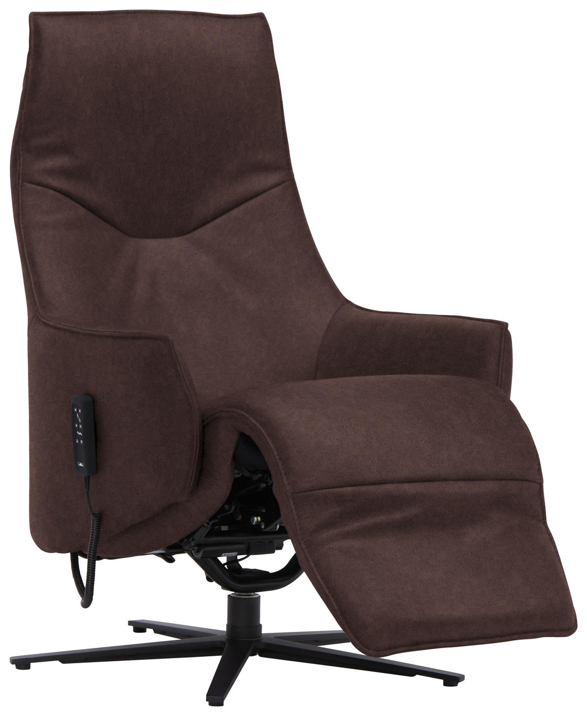 RELAXSESSEL in Leder Dunkelbraun  - Anthrazit/Dunkelbraun, Design, Leder/Metall (70/85/112cm) - Himolla Komfortklass