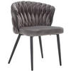 STUHL  in Eisen Samt Metall, Textil  - Schwarz/Grau, MODERN, Textil/Metall (63/58/78cm) - Livetastic