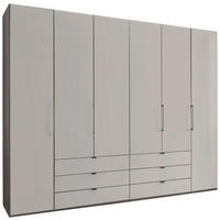 KOMBISCHRANK 300/236/58 cm Grau, Dunkelbraun  - Schieferfarben/Dunkelbraun, Konventionell, Glas/Holzwerkstoff (300/236/58cm) - Dieter Knoll