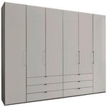 KOMBISCHRANK 300/236/58 cm 6-türig  - Schieferfarben/Dunkelbraun, KONVENTIONELL, Glas/Holzwerkstoff (300/236/58cm) - Dieter Knoll