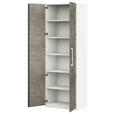 AKTENSCHRANK Anthrazit, Weiß  - Anthrazit/Weiß, KONVENTIONELL, Holzwerkstoff (80/220,5/41,9cm) - Moderano