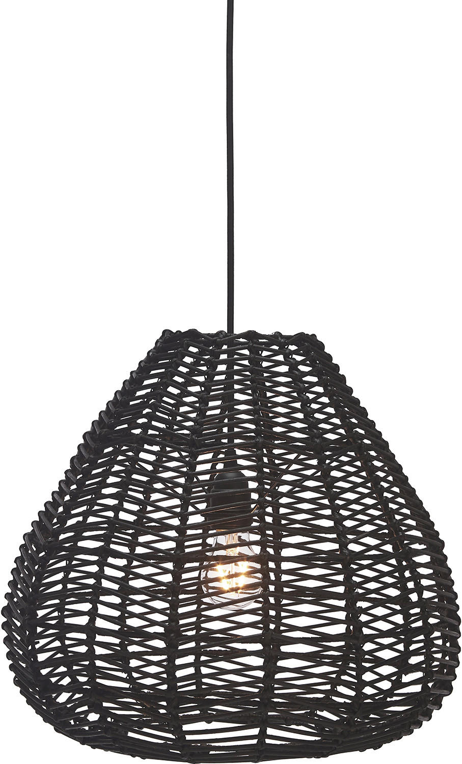 HÄNGELEUCHTE PR Home Adelle 43/39/43 cm   - Schwarz, Basics, Naturmaterialien (43/39/43cm)