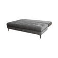 SCHLAFSOFA  mit Liegefunktion, Schlafen auf Sitzhöhe, Rücken echt Chenille Graphitfarben  - Schwarz/Graphitfarben, KONVENTIONELL, Textil/Metall (203/94/96cm) - Carryhome