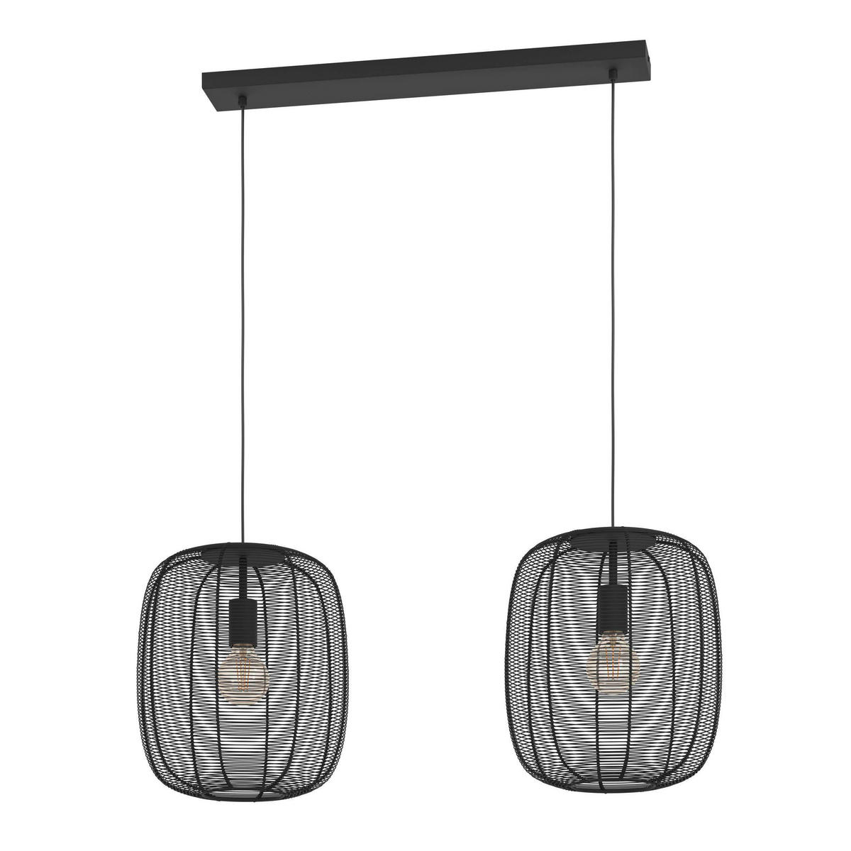 HÄNGELEUCHTE 90/33/110 cm    - Schwarz, Konventionell, Metall (90/33/110cm) - Eglo