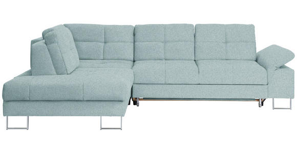 ECKSOFA in Flachgewebe Türkis  - Türkis, Design, Textil/Metall (229/296cm) - Novel