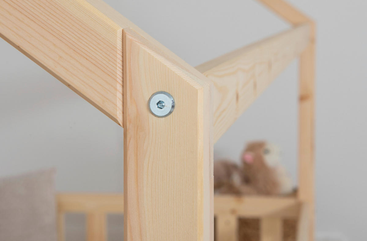 AUSZIEHBETT 100/200 cm  in Naturfarben  - Naturfarben, MODERN, Holz/Textil (100/200cm) - MID.YOU