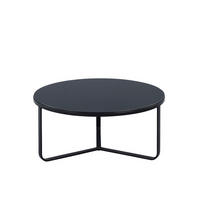 COUCHTISCH 80/80/35 cm rund Schwarz  - Schwarz, Design, Glas/Metall (80/80/35cm) - Xora