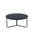 COUCHTISCH 80/80/35 cm rund Schwarz  - Schwarz, Design, Glas/Metall (80/80/35cm) - Xora