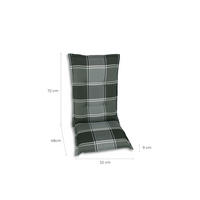 SESSELAUFLAGENSET Karo  - Grau, Basics, Textil (50/9/120cm)