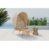 SONNENINSEL 84/71/141/38/114/50 cm Eisen  - Beige/Naturfarben, MODERN, Kunststoff/Textil (84/71/141/38/114/50cm) - Ambia Garden