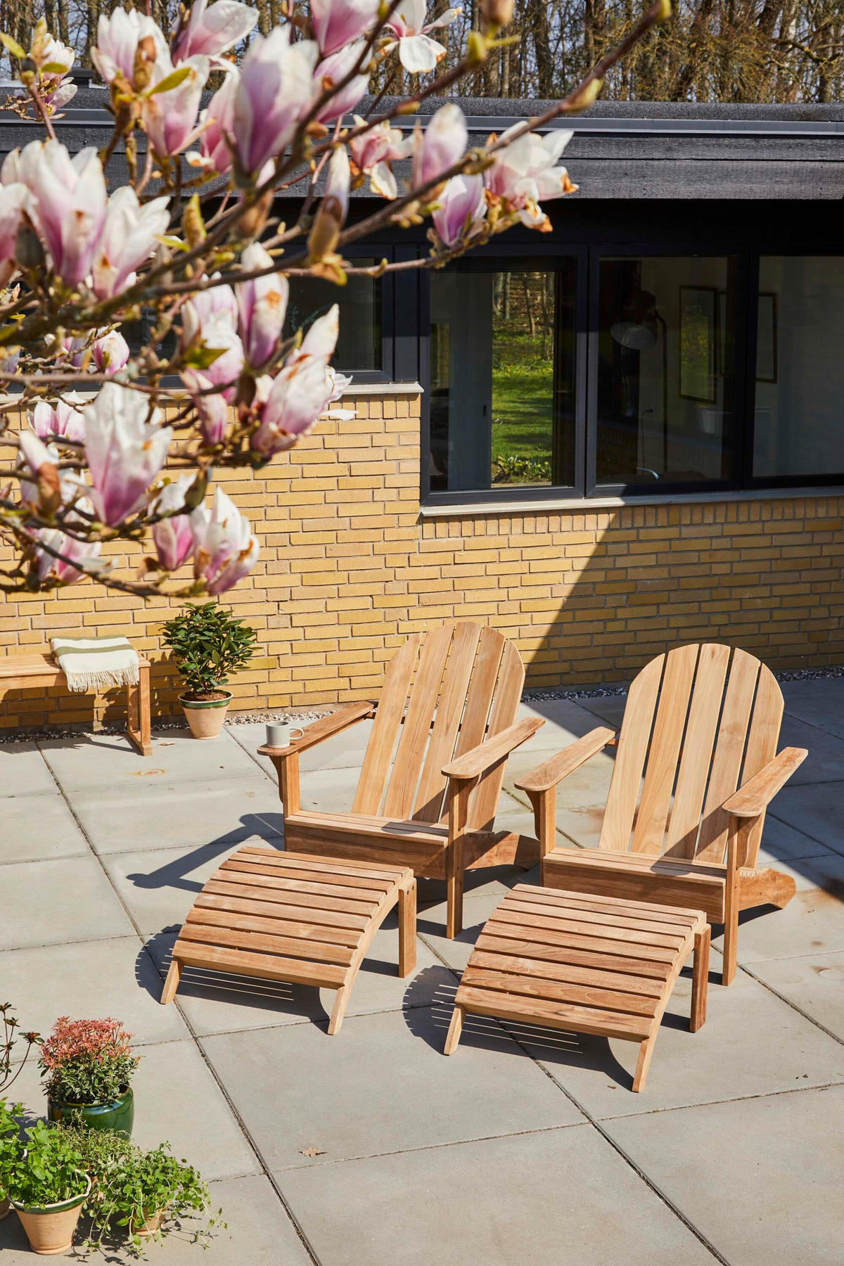 GARTENLIEGE Teakholz Teakfarben  - Teakfarben, Natur, Holz (105cm) - Gardenson