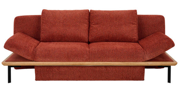 SCHLAFSOFA Chenille Rostfarben  - Rostfarben/Schwarz, Design, Holz/Textil (212/89/102cm) - Dieter Knoll