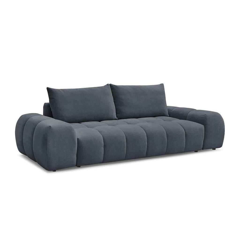 Thumbnail - Schlafsofa Everest, Dunkelblau, Textil, 3-Sitzer, Füllung: Komfortschaum, 278x90x115 cm, Rücken echt, Armteil links, rec...