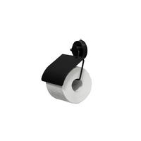 TOILETTENPAPIERHALTER  in Metall, Kunststoff  - Schwarz, Basics, Kunststoff/Metall (16,5/16,5/3,4cm) - Sadena