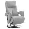 RELAXSESSEL in Leder Weiß  - Chromfarben/Weiß, Design, Leder/Metall (77/110/87cm) - Valdera