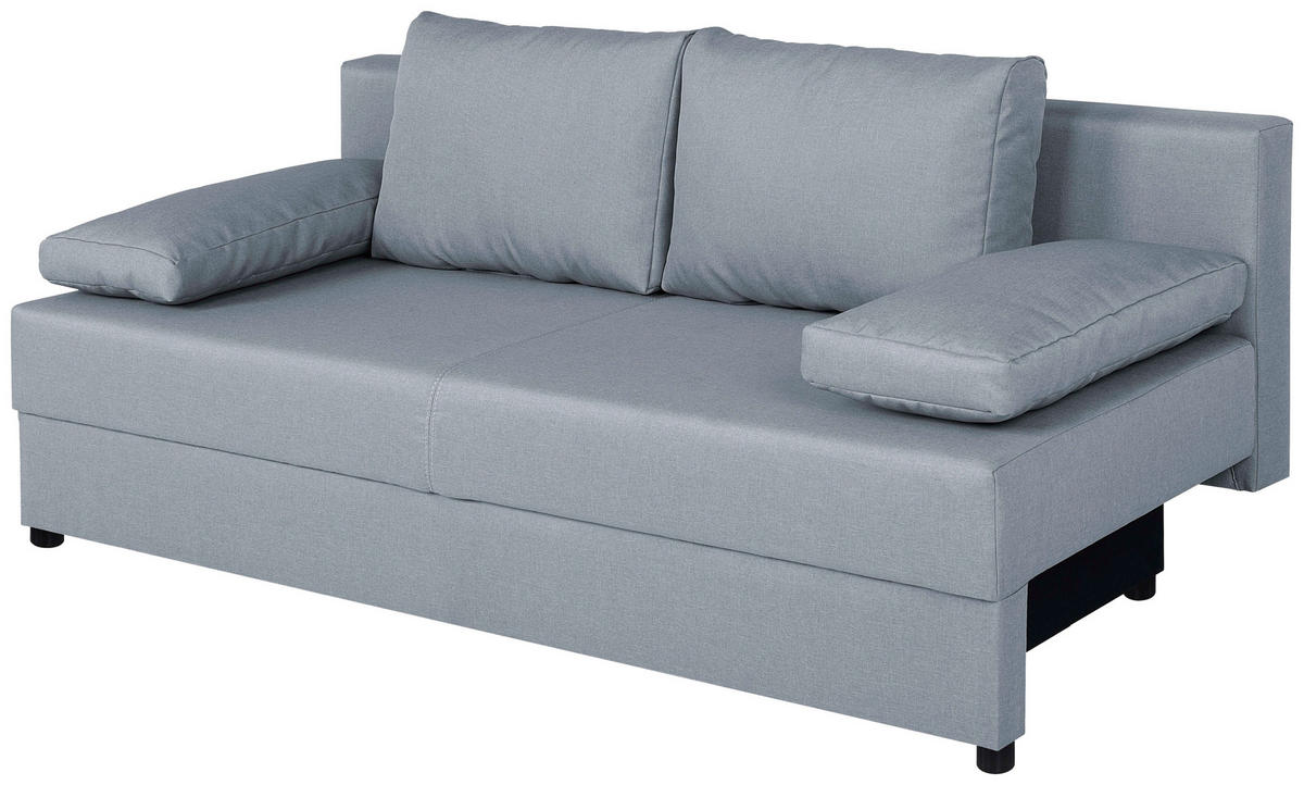 SCHLAFSOFA  mit Liegefunktion, Rücken echt Silberfarben  - Silberfarben, Design, Kunststoff/Textil (190/80/75cm) - P & B