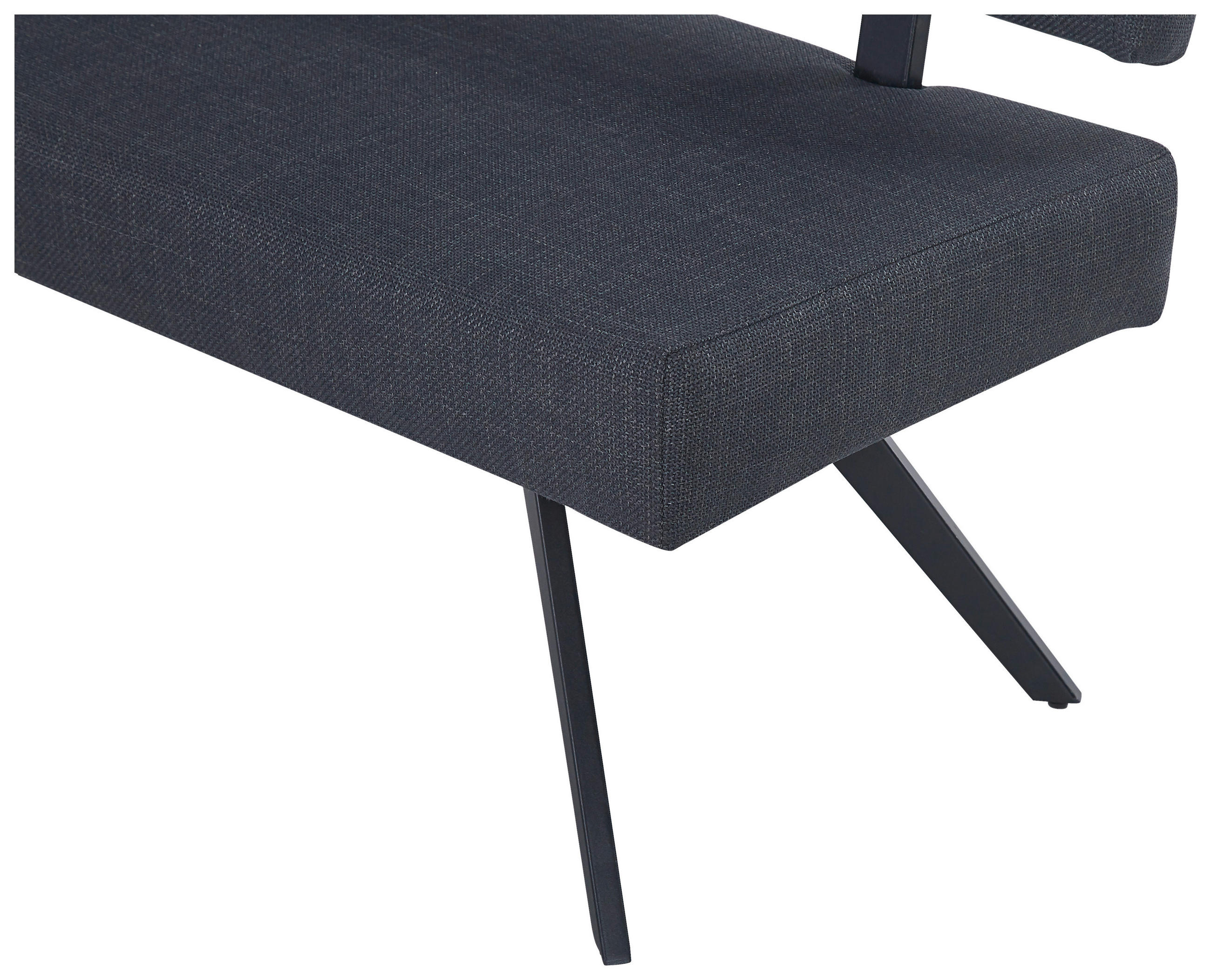 ECKBANK in Dunkelgrau - Dunkelgrau/Schwarz, KONVENTIONELL, Textil/Metall (190/150/90/62cm) - MID.YOU