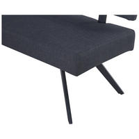 ECKBANK  in Dunkelgrau  - Dunkelgrau/Schwarz, KONVENTIONELL, Textil/Metall (190/150/90/62cm) - MID.YOU