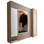GARDEROBE 10-teilig  in 250/233/59 cm  - Eichefarben/Weiß, Design, Holzwerkstoff/Textil (250/233/59cm) - Moderano