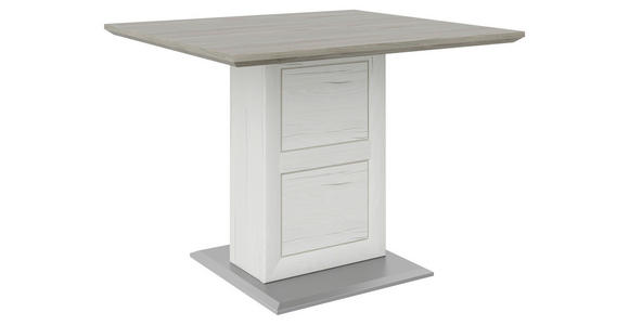 ESSTISCH in Holzwerkstoff 80/80/76,2 cm  - Weiß/Grau, LIFESTYLE, Holzwerkstoff (80/80/76,2cm) - Hom`in