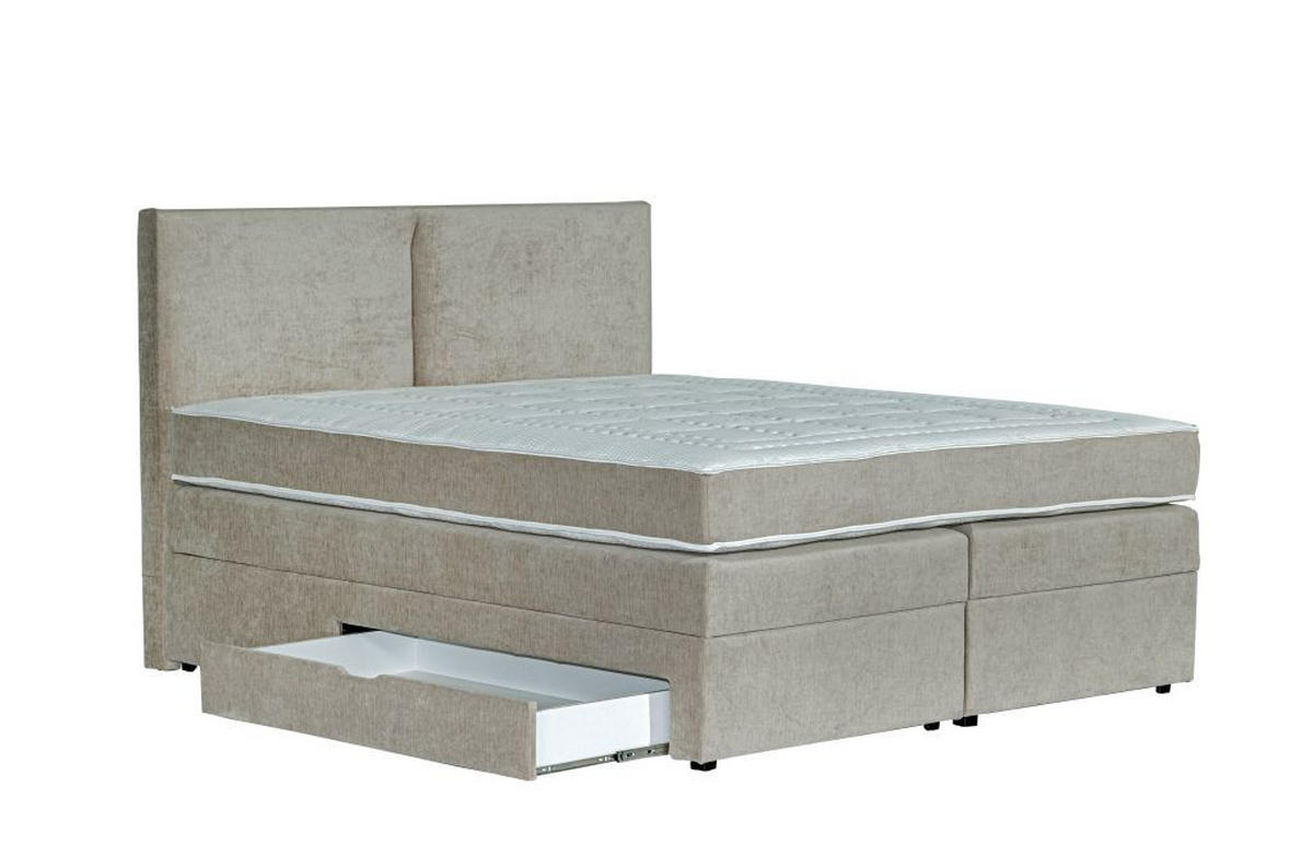 BOXSPRING KREVET 140/210 cm     bežbraon  - svetlobraon/bežbraon, Moderno, tekstil/drvo (140/210cm) - Hom`in