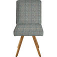STUHL  in Flachgewebe Holz, Textil  - Blau/Eichefarben, Design, Holz/Textil (46/94/58cm) - Dieter Knoll