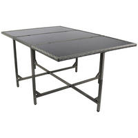 UTEBORD metall, plast, glas nej rektangulär  - grå, Modern, metall/glas (170/110/72cm) - Ambia Garden