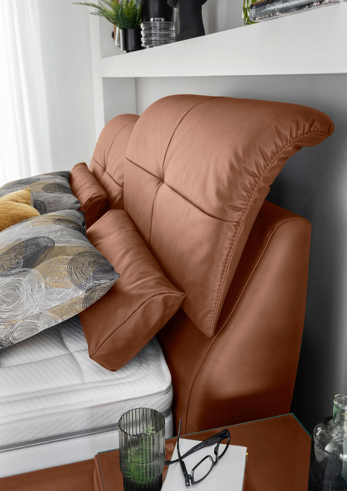 POLSTERBETT 180/200 cm  in Braun  - Weiss/Braun, Konventionell, Holz/Holzwerkstoff (180/200cm) - Beldomo - Sleep