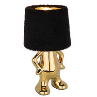 BORDSLAMPA 15/28 cm   - svart/guldfärgad, Design, textil/keramik (15/28cm) - Novel